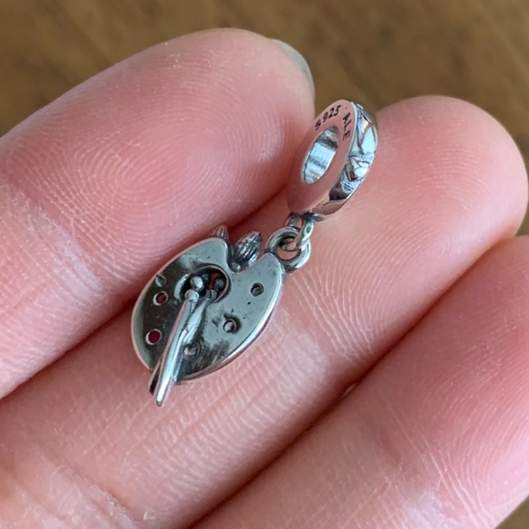 NWOT Artist's Palette Dangle Charm Sterling Silver 925 - Picture 7 of 9